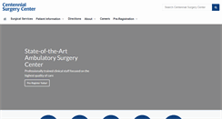 Desktop Screenshot of centennialsurgery.com